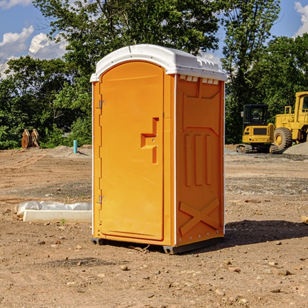 how often are the portable restrooms cleaned and serviced during a rental period in Lindsay TX